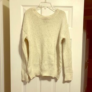 Cream Sweater with gold accents